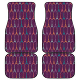 Eiffel Tower Pattern Print Design 05 Front and Back Car Mats
