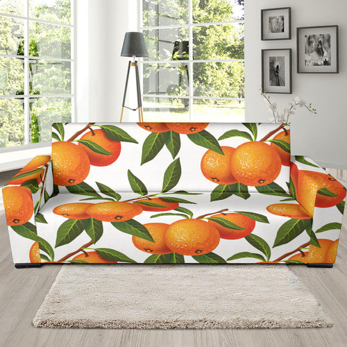 Oranges Pattern Background Sofa Slipcover