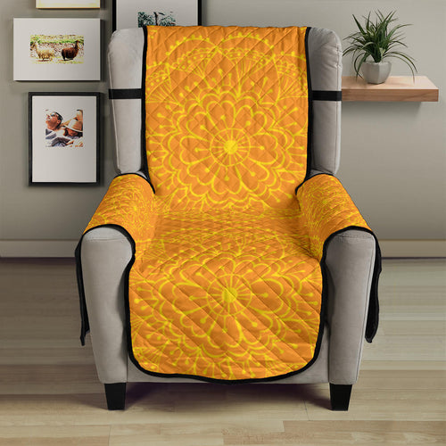 Orange traditional indian element pattern Chair Cover Protector