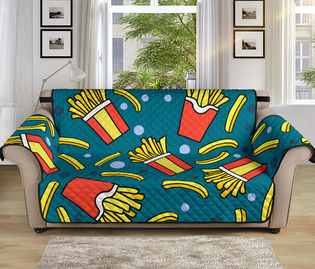 French fries red paper box pattern Sofa Cover Protector