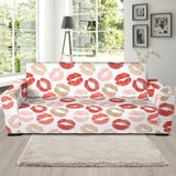 Lips Pattern Print Design 04 Sofa Slipcover