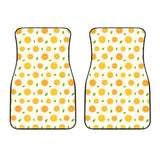 Oranges Leaves Pattern Front Car Mats