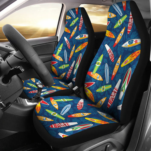 Surfboard Pattern Print Design 01 Universal Fit Car Seat Covers