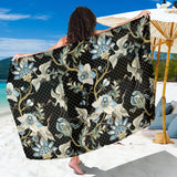 Japanese Crane Ornament Elements Sarong