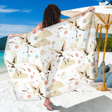 Beautiful Japanese Cranes Pattern Sarong