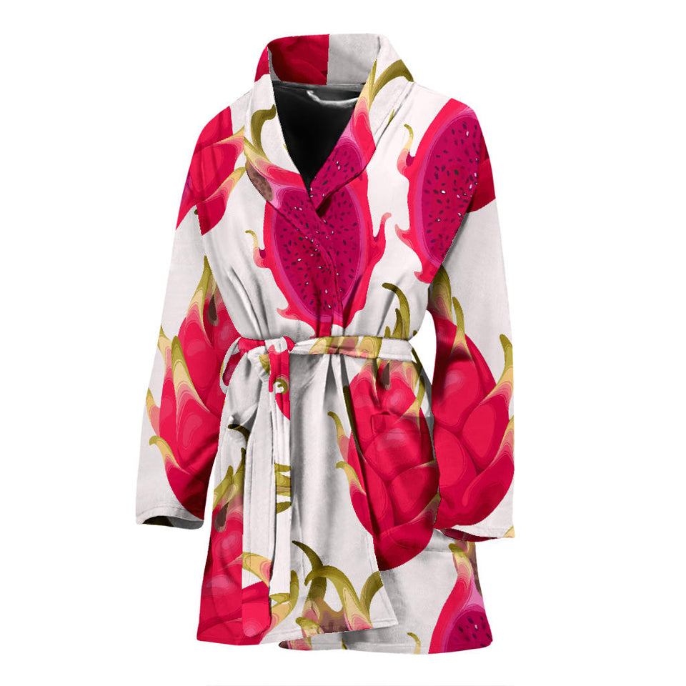Dragon Fruits Design Pattern Women'S Bathrobe