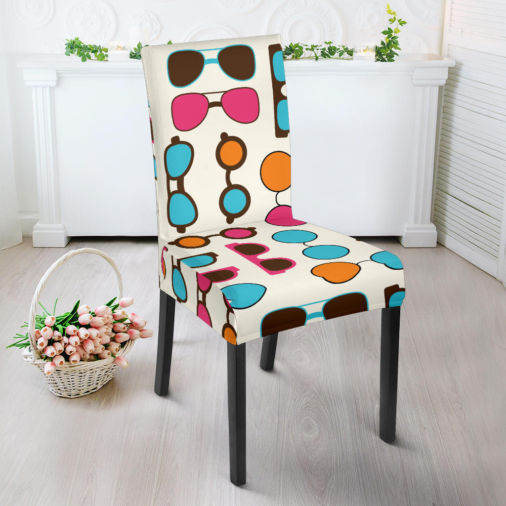 Sun Glasses Pattern Print Design 03 Dining Chair Slipcover