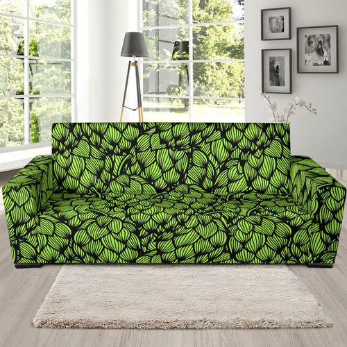 Green Hop Pattern Sofa Slipcover