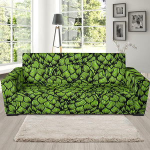 Green Hop Pattern Sofa Slipcover