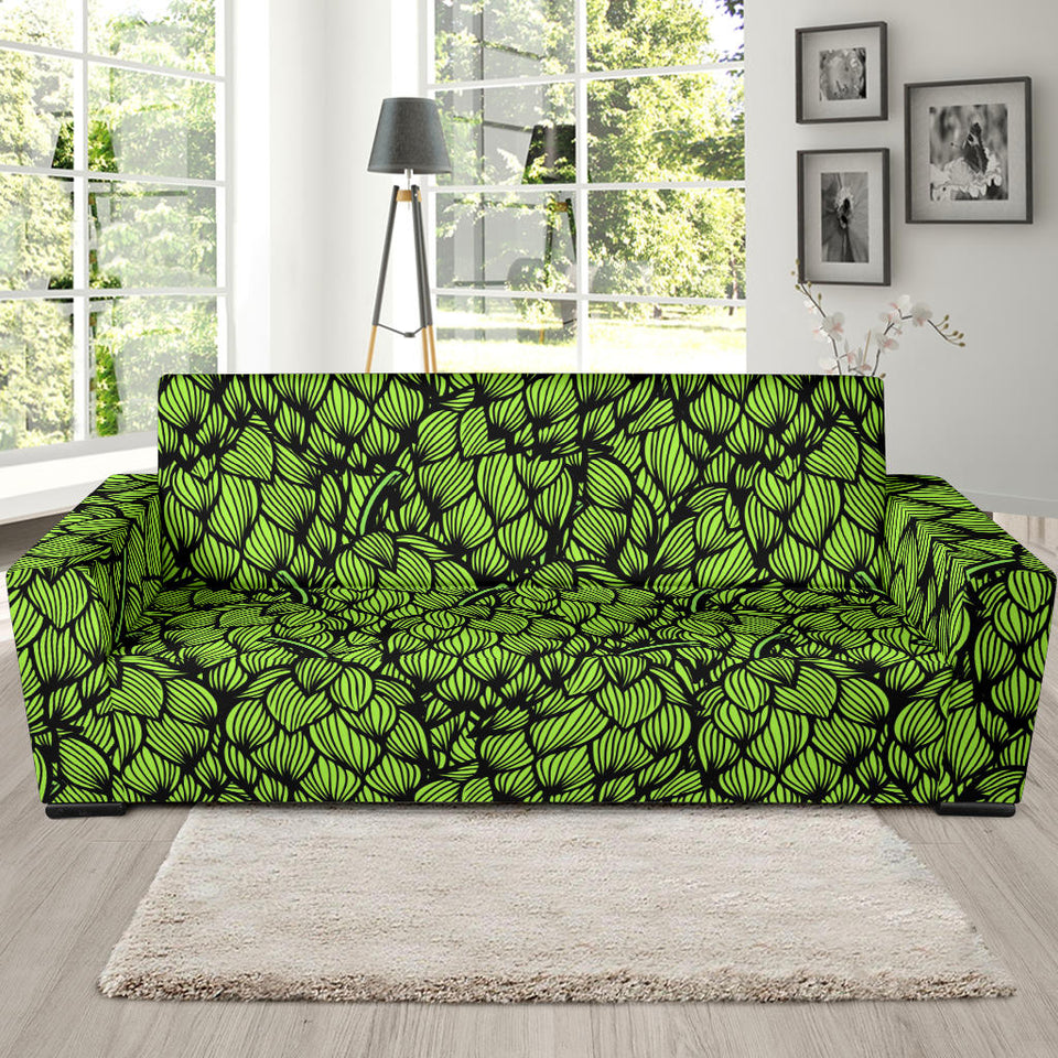 Green Hop Pattern Sofa Slipcover