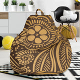 Cocoa Beans Tribal Polynesian Pattern Background Bean Bag Cover