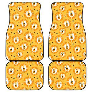 Lion Pattern Print Design 03 Front and Back Car Mats