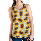 Watercolor papaya pattern Women Racerback Tank Top