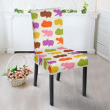 Hippopotamus Pattern Print Design 01 Dining Chair Slipcover