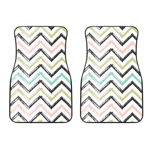 Zigzag  Chevron Paint Pattern Front Car Mats