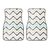 Zigzag  Chevron Paint Pattern Front Car Mats