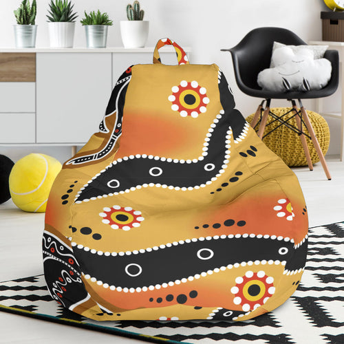 Kangaroo Australian Aboriginal Art Pattern Bean Bag Cover