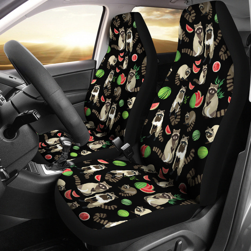 Raccoon Watermelon Pattern  Universal Fit Car Seat Covers