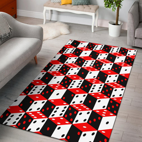 Dice Pattern Print Design 02 Area Rug