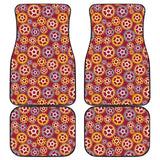 Gear Pattern Print Design 04 Front and Back Car Mats