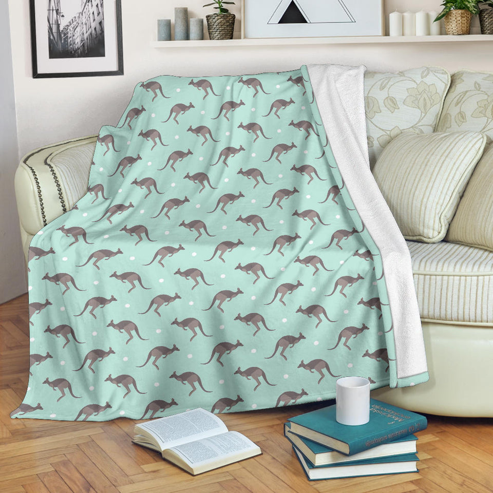 Kangaroo Pattern Background Premium Blanket