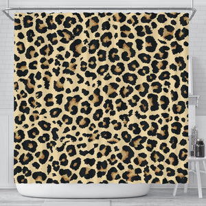 Leopard Print Design Pattern Shower Curtain Fulfilled In US