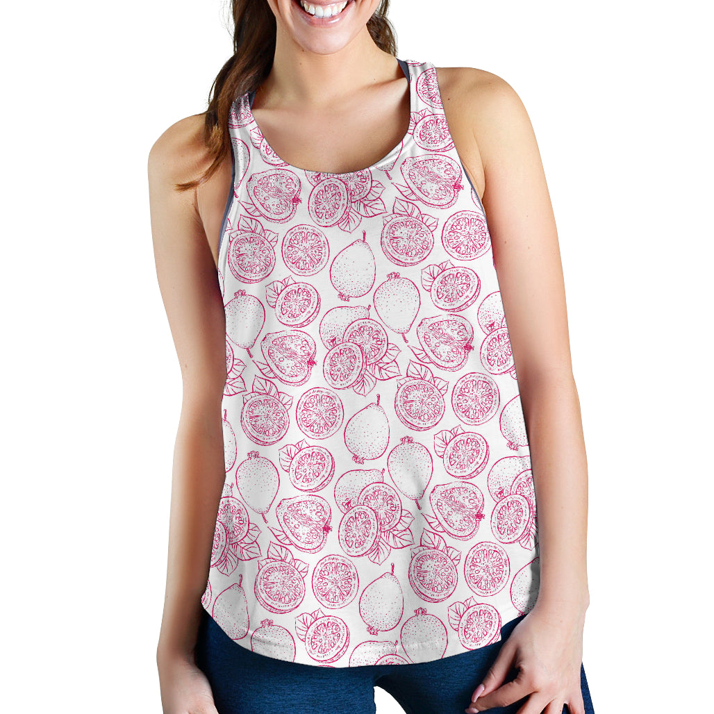Sketch guava pattern Women Racerback Tank Top
