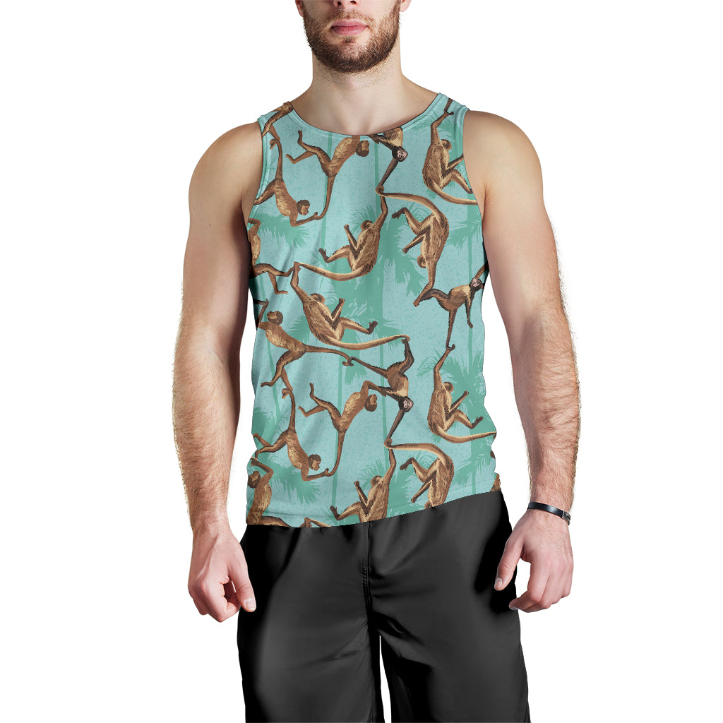 Monkey Palm tree background Men Tank Top