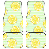Slice Of Lemon Pattern Front And Back Car Mats