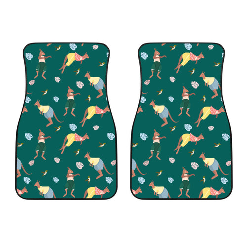 Kangaroo Leaves Pattern Front Car Mats