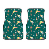 Kangaroo Leaves Pattern Front Car Mats