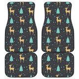 Deers Star Tree Pattern Front And Back Car Mats