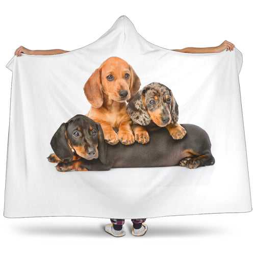 Dachshund Hooded Blanket