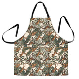 Monkey Tropical Leaves Background Adjustable Apron