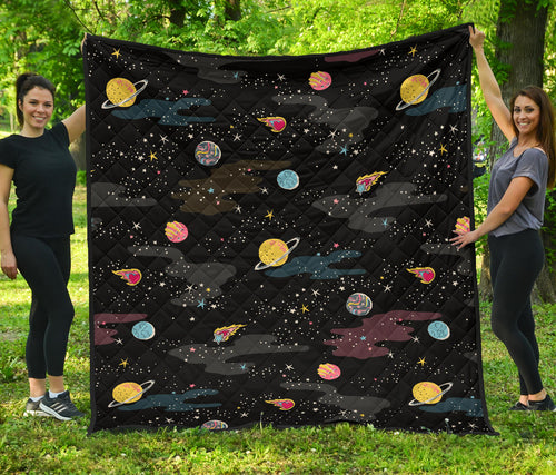 Space Pattern Premium Quilt