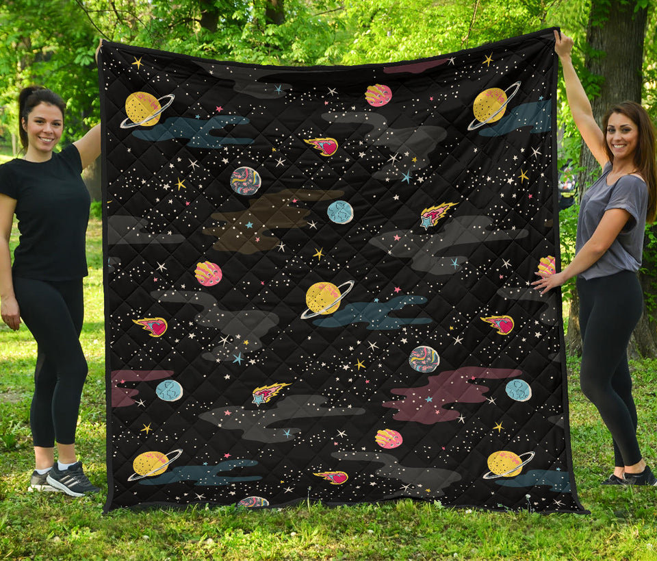 Space Pattern Premium Quilt