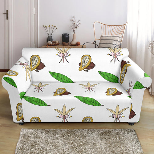 Color Hand Drawn Cocoa Pattern Loveseat Couch Slipcover
