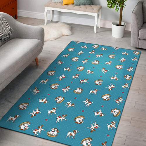 Jack Russel Pattern Print Design 03 Area Rug