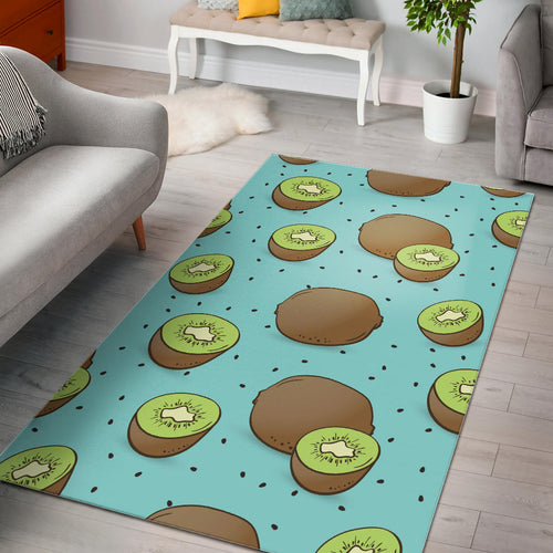 Kiwi Blue Background Area Rug