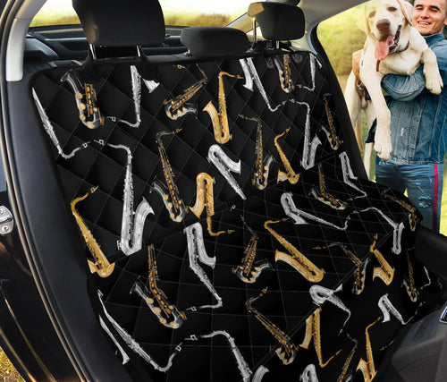Saxophone Design Pattern Dog Car Seat Covers