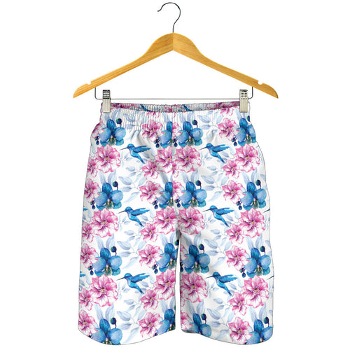 Hummingbird Pattern Print Design 02 Men Shorts