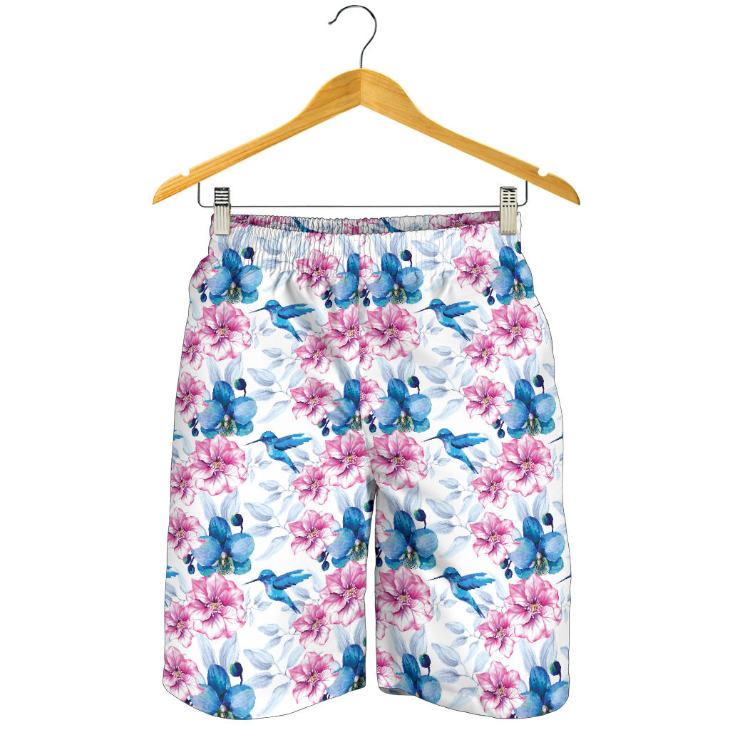 Hummingbird Pattern Print Design 02 Men Shorts