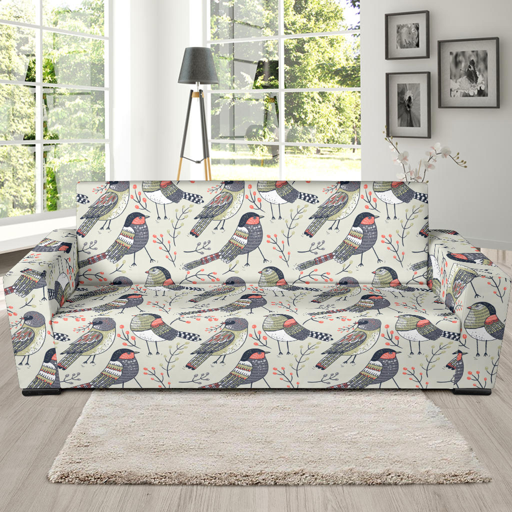 Pigeon Pattern Print Design 04  Sofa Slipcover