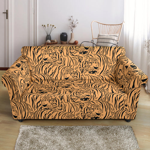 Bengal Tigers Pattern Loveseat Couch Slipcover