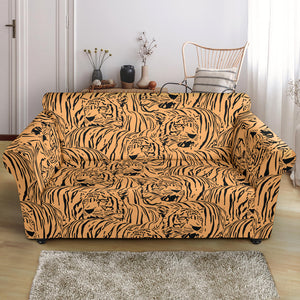 Bengal Tigers Pattern Loveseat Couch Slipcover