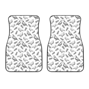 Pigeon Pattern Print Design 05 Front Car Mats