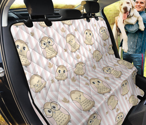 Cute Owl Leaf Dog Car Seat Covers