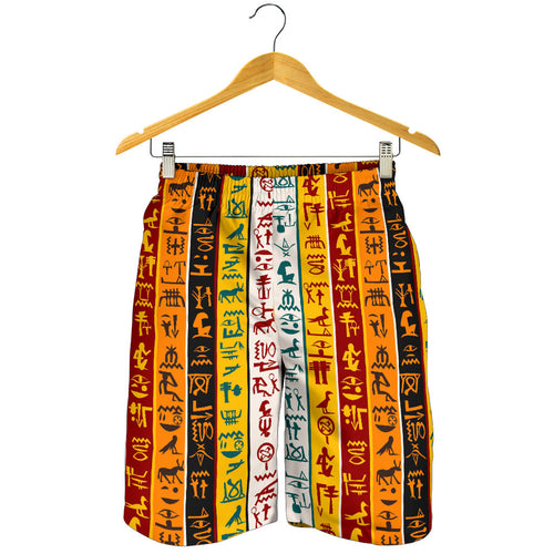 Egypt Hieroglyphics Pattern Print Design 01 Men Shorts