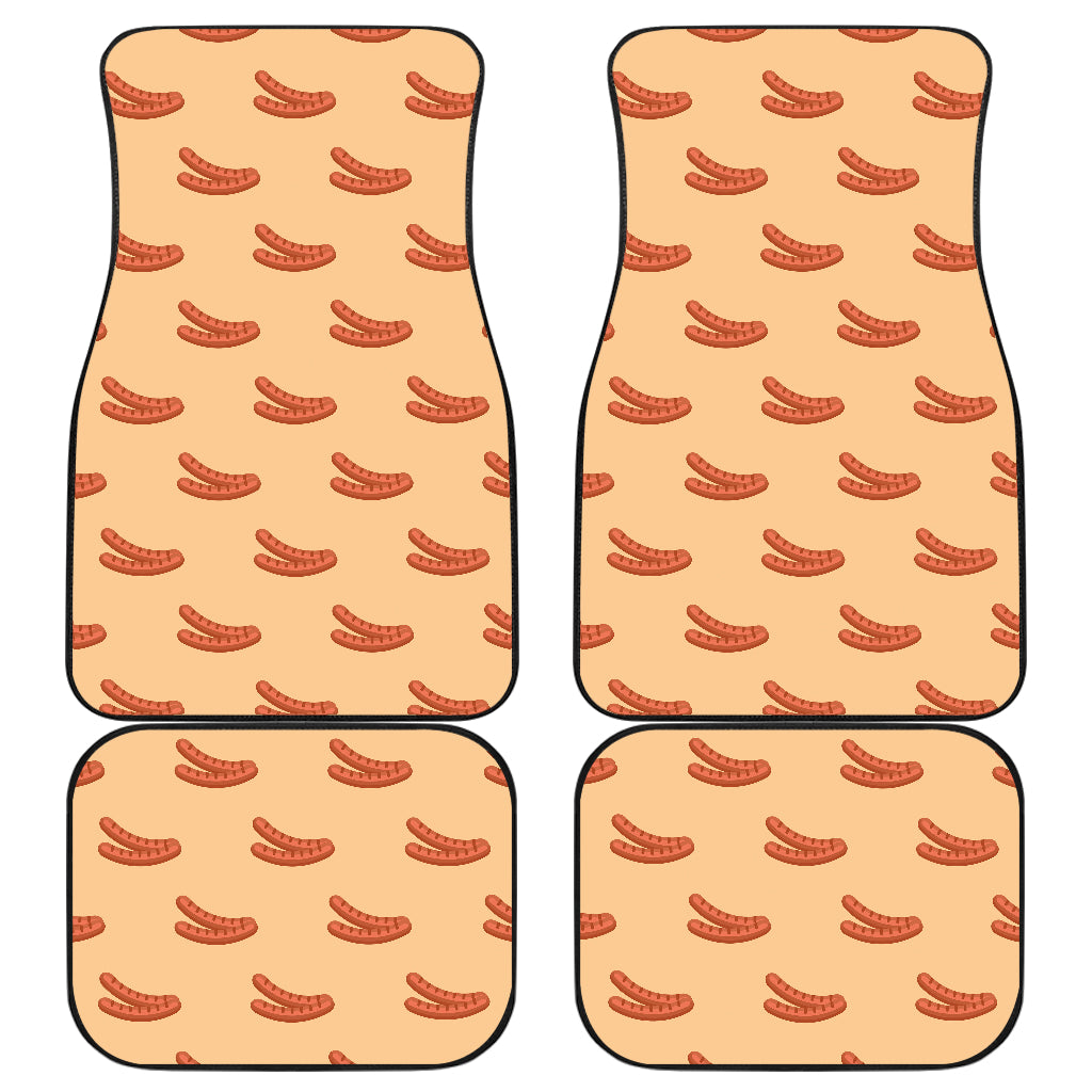 Sausage Pattern Print Design 03 Front and Back Car Mats