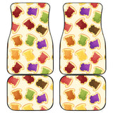 Bread Toast Pattern Print Design 02 Front and Back Car Mats
